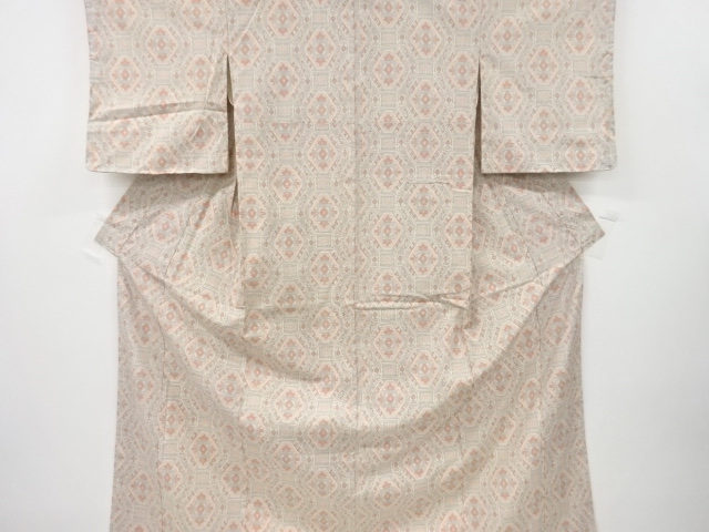 JAPANESE KIMONO / TOKAMACHI TSUMUGI / WOVEN FLOWER CREST